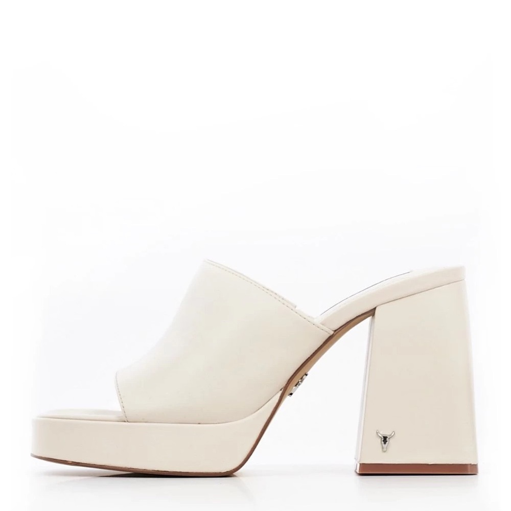 Windsor Smith White High Rise Platform Sandals